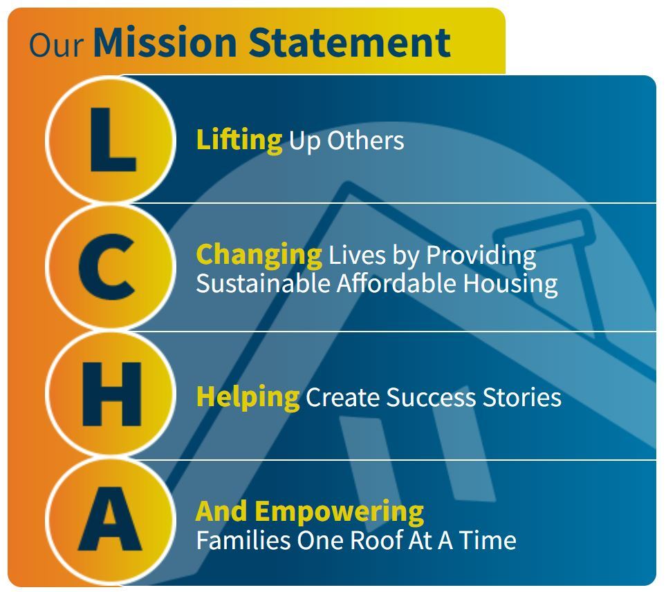 LCHA Mission Statement (text from image is below)